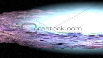 Sombrero galaxy in deep space 3d illustration
