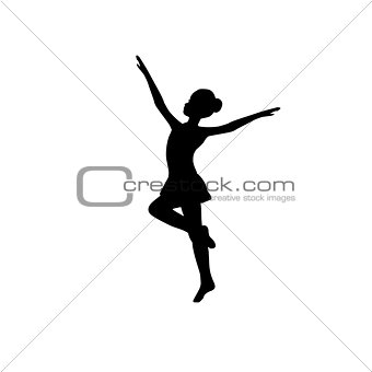 Girl gymnastic sport silhouette sportswoman