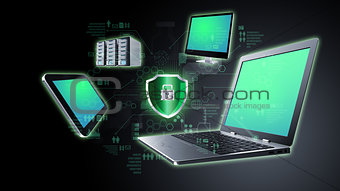 Secure Internet information technology concept