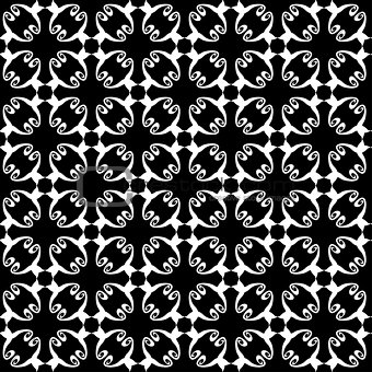 Seamless abstract vintage black white pattern