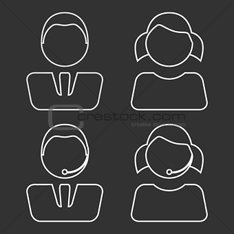 Call center people icons