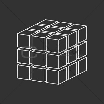 cubes simple logo concept