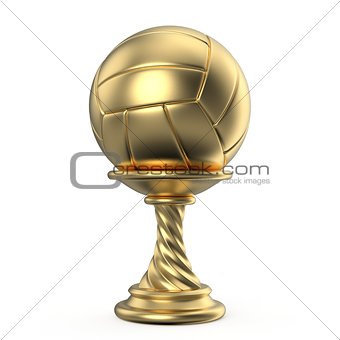 Gold trophy cup VOLLEYBALL 3D