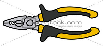 The yellow combination pliers