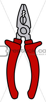 The red combination pliers