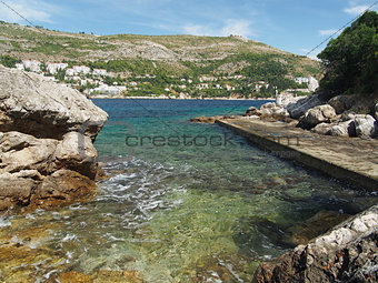 Small dock in Lokrum island, Croatia