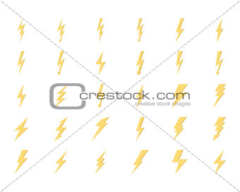 Lightning Vector Flat Icons Set