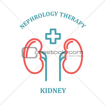 Kidney simple icon - nephrology department