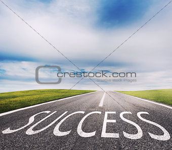 The way of success. Concept of successful and company startup