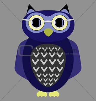 cartoon owl wearing glasses