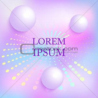 3d balls on holographic background