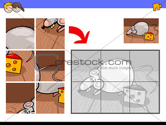jigsaw puzzles with mouse or rat character