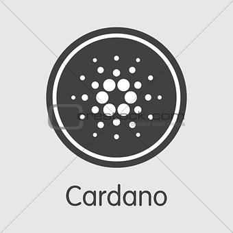 Cardano Crypto Currency - Vector Coin Image.