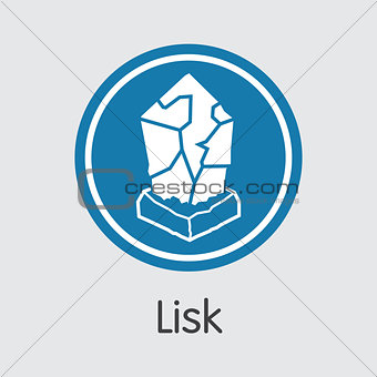 Lisk Cryptographic Currency. Vector LSK Web Icon.