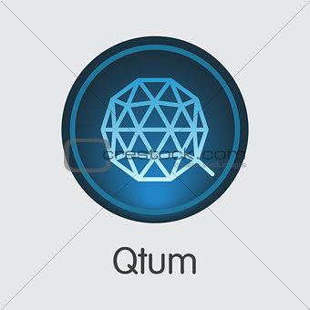 Qtum Crypto Currency. Vector QTUM Logo.