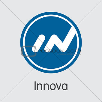 Innova Cryptographic Currency - Vector Coin Illustration.