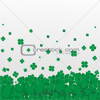 Clover leaf realistic white  background