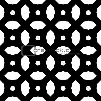 Seamless abstract art black white pattern