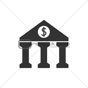 Bank black icon