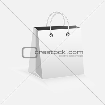 paper bag on white background.