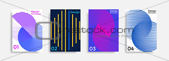 Covers templates collection with graphic geometric shapes