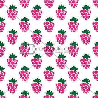 Seamless raspberry background white pink pattern