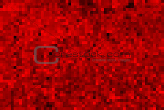 The red pixel background