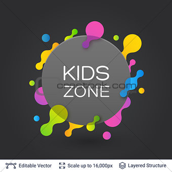 Black badge Kids Zone sticker.