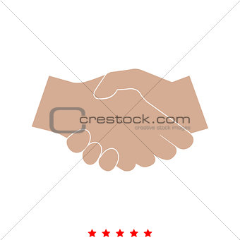 Business handshake it is icon .