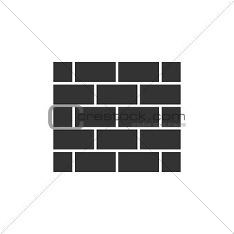 Brick wall black icon