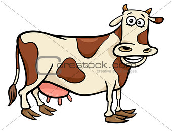 cow farm animal character cartoon illustration