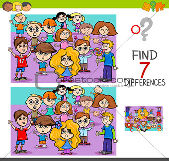 find differences with children characters