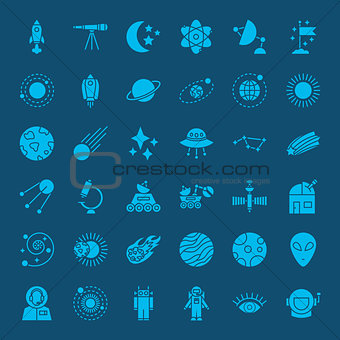 Space Glyph Web Icons