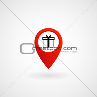 Red Location Icon for Gift Shop
