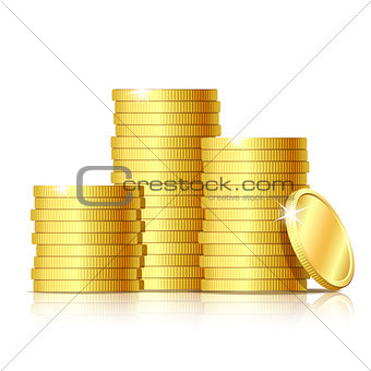 Stack of gold coins