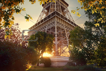 Eiffel Tower in the autumn