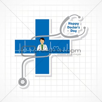 Vector illustration of National Doctors Day stock image