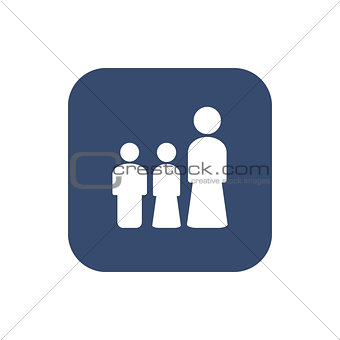woman and her children icon set concept design illustration