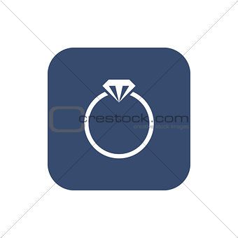 Ring icon. Flat design.