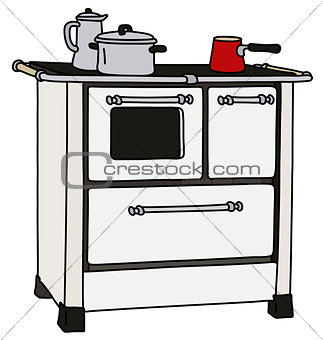 The retro kitchen stove
