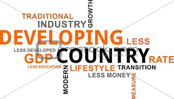 word cloud - developing country