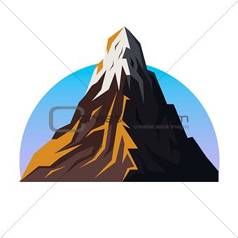 Mountain range vector emblem