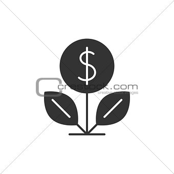 Dollar tree black icon