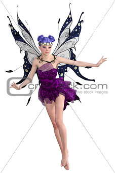 Beautiful Fairy Isolated on White. 3d render