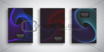 Brochure templates with abstract designs 