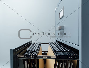 Filing cabinet and files