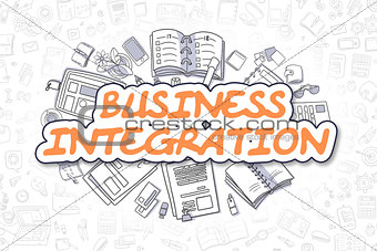 Business Integration - Doodle Orange Text.