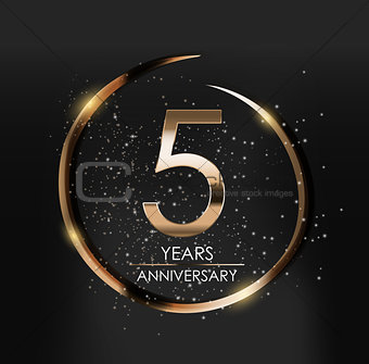 Template Logo 5 Years Anniversary Vector Illustration
