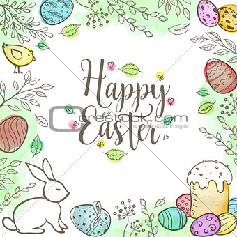 Decorative Easter greeting card 