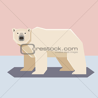 Flat design Polar Bear